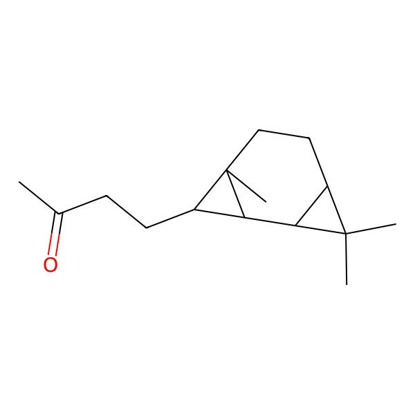 2D Structure of 4-(4,8,8-Trimethyl-3-tricyclo[5.1.0.02,4]octanyl)butan-2-one