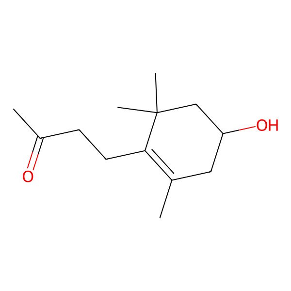 2D Structure of 4-[(4R)-4-hydroxy-2,6,6-trimethylcyclohexen-1-yl]butan-2-one