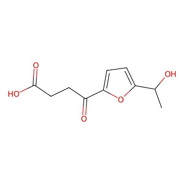 2D Structure of 4-(5-(1-Hydroxyethyl)furan-2-yl)-4-oxobutanoic acid