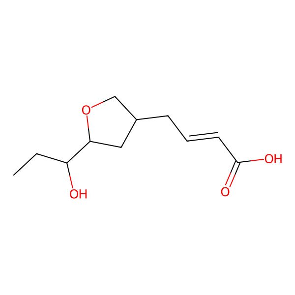 2D Structure of 4-[5-(1-Hydroxypropyl)oxolan-3-yl]but-2-enoic acid
