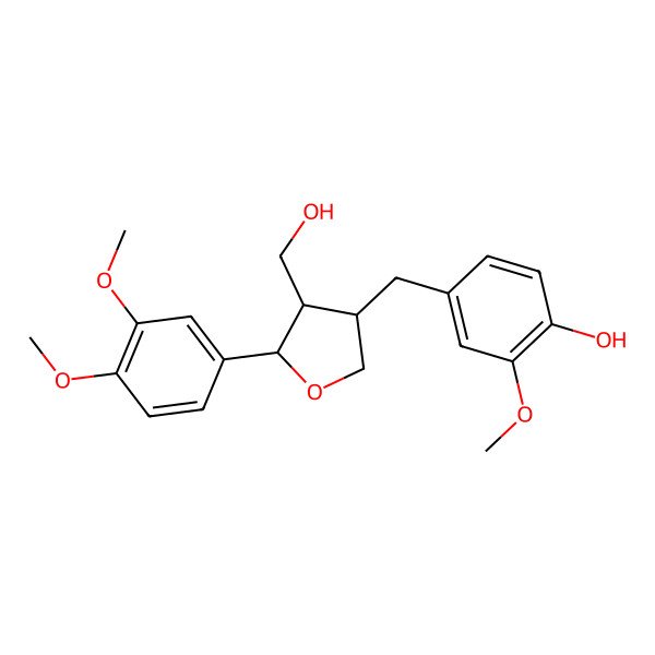 2D Structure of 4-[[5-(3,4-Dimethoxyphenyl)-4-(hydroxymethyl)oxolan-3-yl]methyl]-2-methoxyphenol