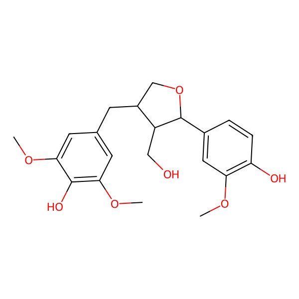 2D Structure of 4-[[5-(4-Hydroxy-3-methoxyphenyl)-4-(hydroxymethyl)oxolan-3-yl]methyl]-2,6-dimethoxyphenol