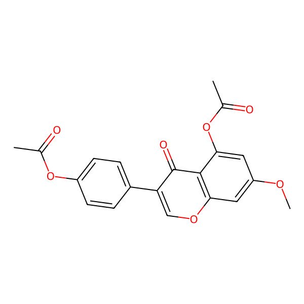 2D Structure of [4-(5-Acetyloxy-7-methoxy-4-oxochromen-3-yl)phenyl] acetate