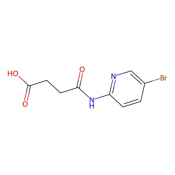 2D Structure of 4-((5-Bromopyridin-2-yl)amino)-4-oxobutanoic acid