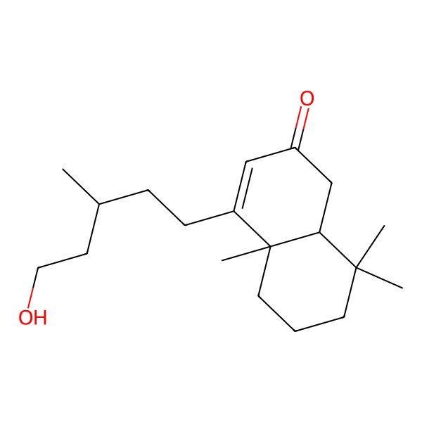 2D Structure of 4-(5-hydroxy-3-methylpentyl)-4a,8,8-trimethyl-5,6,7,8a-tetrahydro-1H-naphthalen-2-one