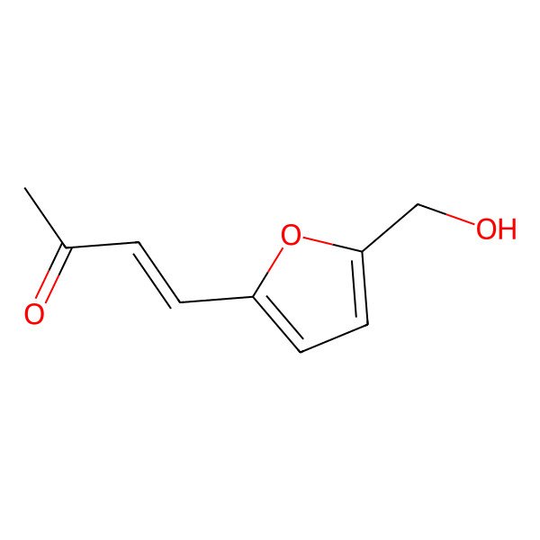 2D Structure of 4-[5-(hydroxymethyl)-2-furanyl]-3-Buten-2-one