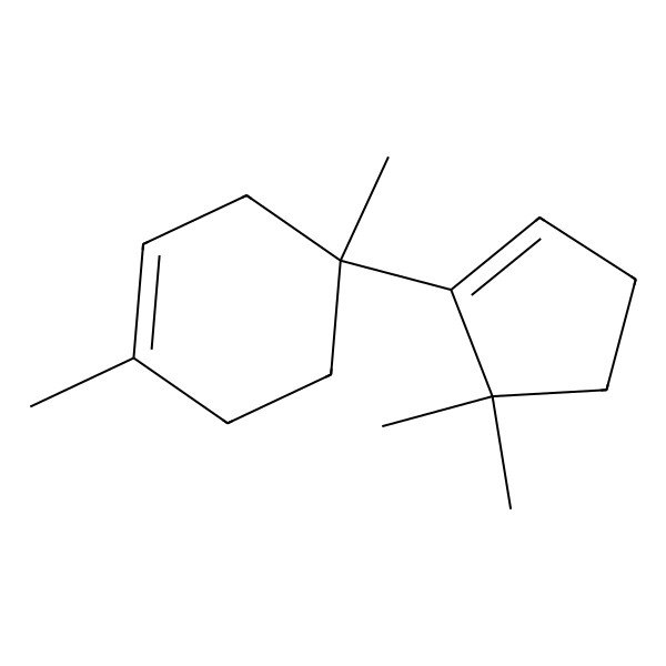 2D Structure of 4-(5,5-Dimethylcyclopenten-1-yl)-1,4-dimethylcyclohexene 2D Structure of 4-(5,5-Dimethylcyclopenten-1-yl)-1,4-dimethylcyclohexene