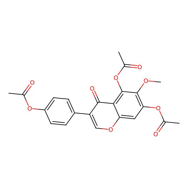 2D Structure of [4-(5,7-Diacetyloxy-6-methoxy-4-oxochromen-3-yl)phenyl] acetate