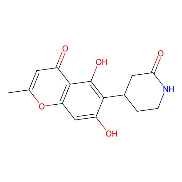 2D Structure of 4-(5,7-Dihydroxy-2-methyl-4-oxochromen-6-yl)piperidin-2-one