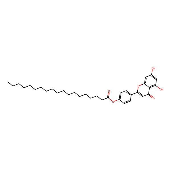 2D Structure of [4-(5,7-Dihydroxy-4-oxochromen-2-yl)phenyl] nonadecanoate