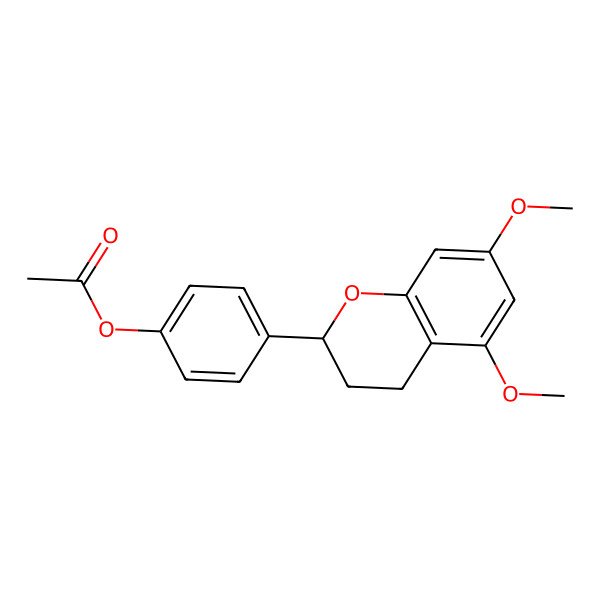 2D Structure of [4-(5,7-dimethoxy-3,4-dihydro-2H-chromen-2-yl)phenyl] acetate