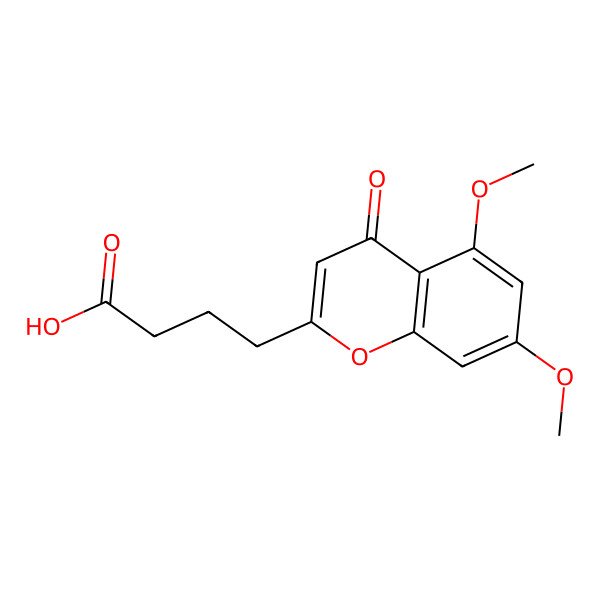 2D Structure of 4-(5,7-dimethoxy-4-oxo-4H-chromen-2-yl)butanoic acid