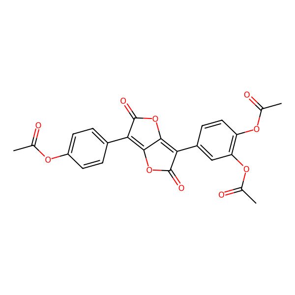 2D Structure of [4-[6-(3,4-Diacetyloxyphenyl)-2,5-dioxofuro[3,2-b]furan-3-yl]phenyl] acetate