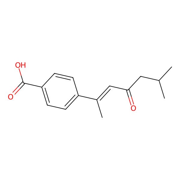 2D Structure of 4-(6-Methyl-4-oxohept-2-en-2-yl)benzoic acid