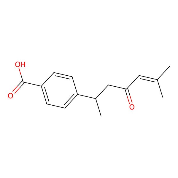 2D Structure of 4-(6-Methyl-4-oxohept-5-en-2-yl)benzoic acid