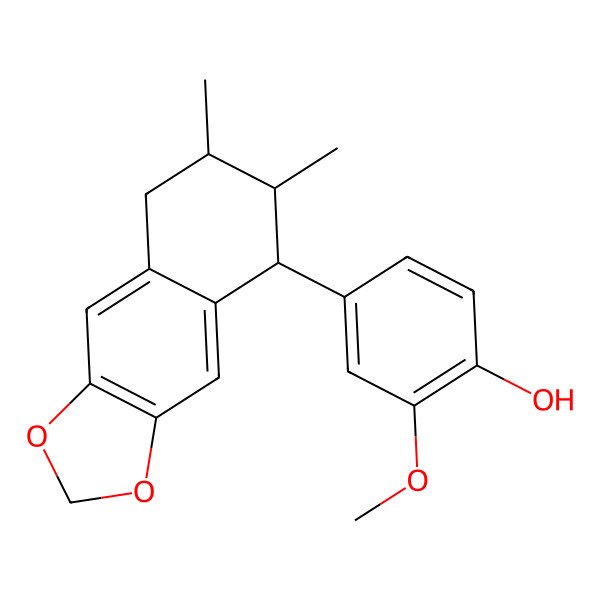 2D Structure of 4-(6,7-Dimethyl-5,6,7,8-tetrahydrobenzo[f][1,3]benzodioxol-5-yl)-2-methoxyphenol