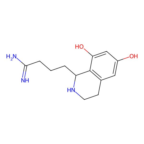 2D Structure of 4-(6,8-Dihydroxy-1,2,3,4-tetrahydroisoquinolin-1-yl)butanimidamide