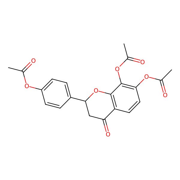 2D Structure of [4-(7,8-Diacetyloxy-4-oxo-2,3-dihydrochromen-2-yl)phenyl] acetate