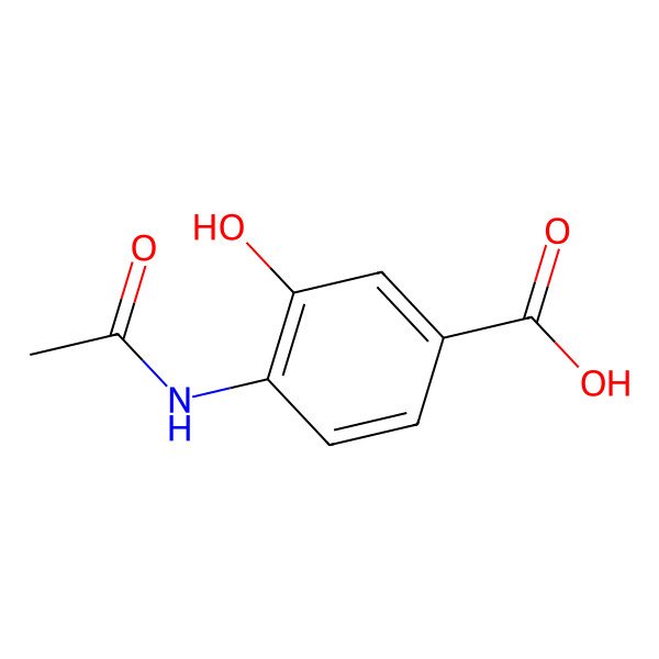 2D Structure of 4-Acetamido-3-hydroxybenzoic acid 2D Structure of 4-Acetamido-3-hydroxybenzoic acid