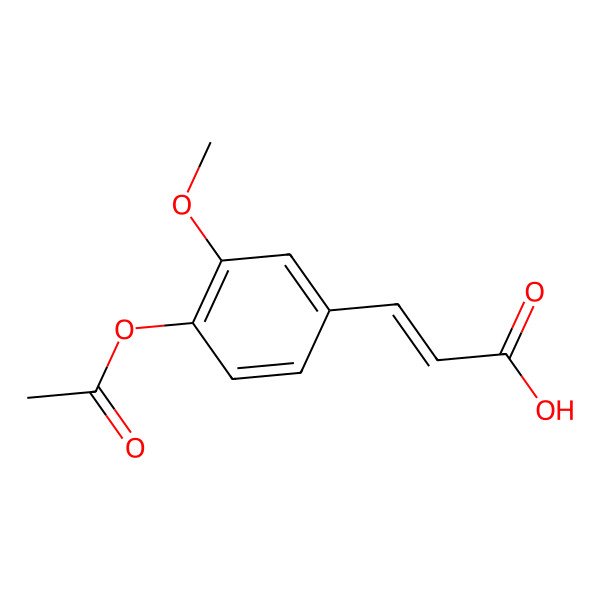 2D Structure of 4-Acetoxy-3-methoxy-cinnamic acid