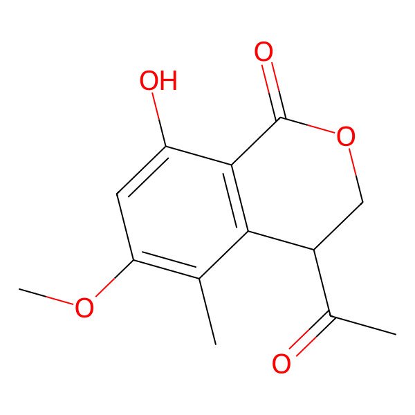 2D Structure of 4-Acetyl-8-hydroxy-6-methoxy-5-methylisocoumarin