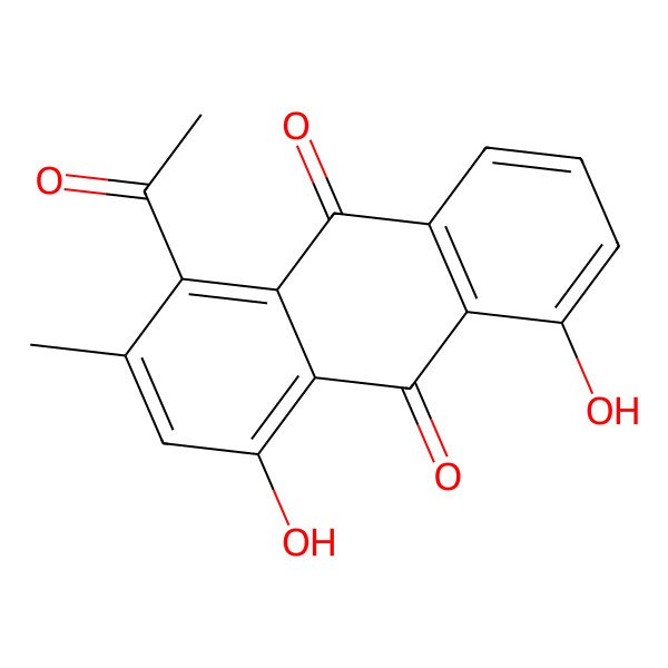 2D Structure of 4-Acetylchrysophanol