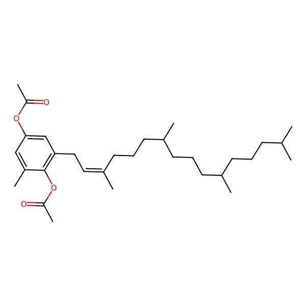 2D Structure of [4-acetyloxy-3-methyl-5-[(E,7S,11S)-3,7,11,15-tetramethylhexadec-2-enyl]phenyl] acetate