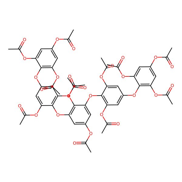 2D Structure of [4-Acetyloxy-3,5-bis[2,6-diacetyloxy-4-(2,4,6-triacetyloxyphenoxy)phenoxy]phenyl] acetate