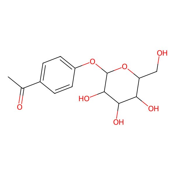 2D Structure of 4-Acetylphenyl hexopyranoside 2D Structure of 4-Acetylphenyl hexopyranoside