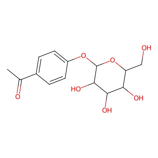 2D Structure of 4-Acetylphenyl hexopyranoside