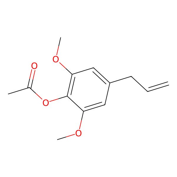 2D Structure of 4-Allyl-2,6-dimethoxyphenyl acetate