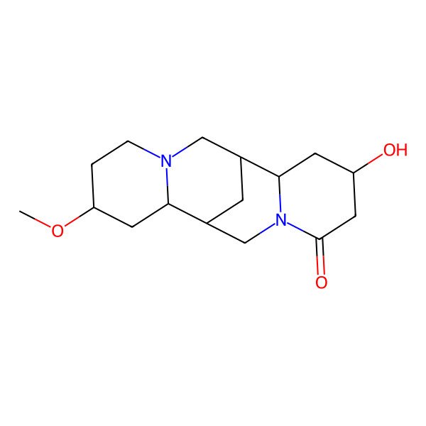 2D Structure of 4-alpha-Hydroxy-13-beta-methoxylupanine
