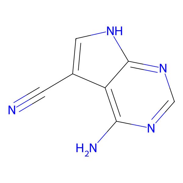 2D Structure of 4-Amino-7H-pyrrolo[2,3-d]pyrimidine-5-carbonitrile