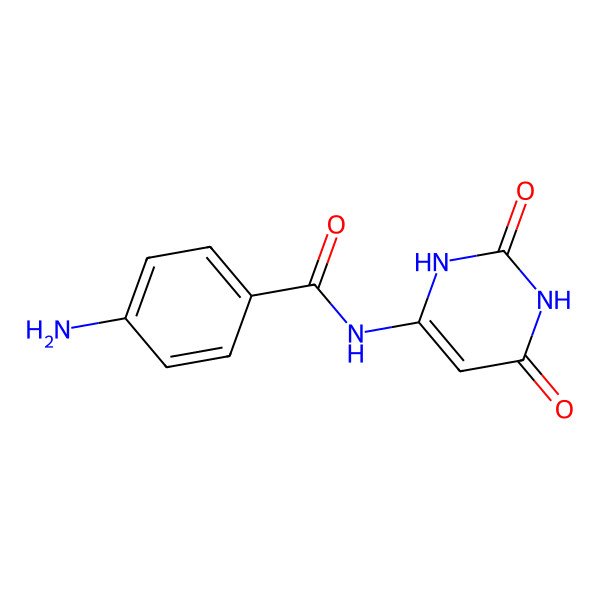 2D Structure of 4-amino-N-(2,4-dioxo-1H-pyrimidin-6-yl)benzamide