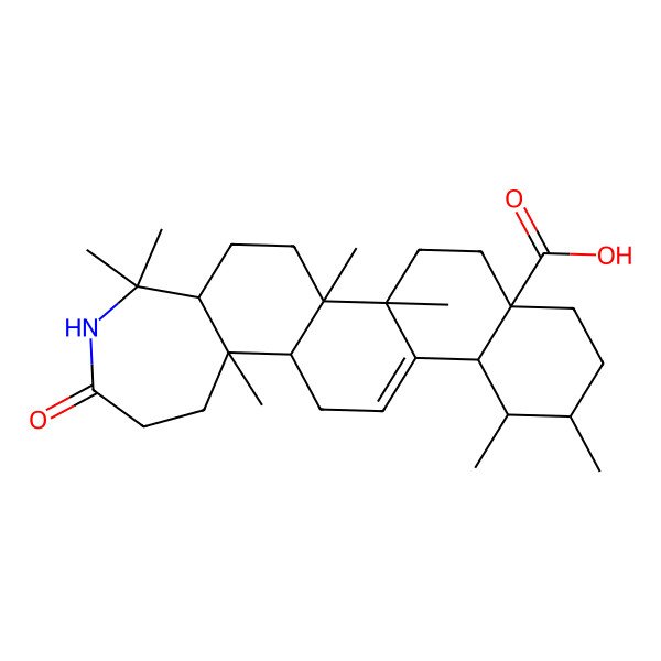 2D Structure of 4-aza-A-homo-3-oxo-ursolic acid