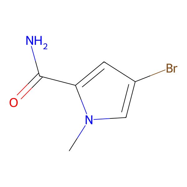 2D Structure of 4-bromo-1-methyl-1H-pyrrole-2-carboxylic acid amide