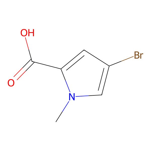 2D Structure of 4-bromo-1-methyl-1H-pyrrole-2-carboxylic acid
