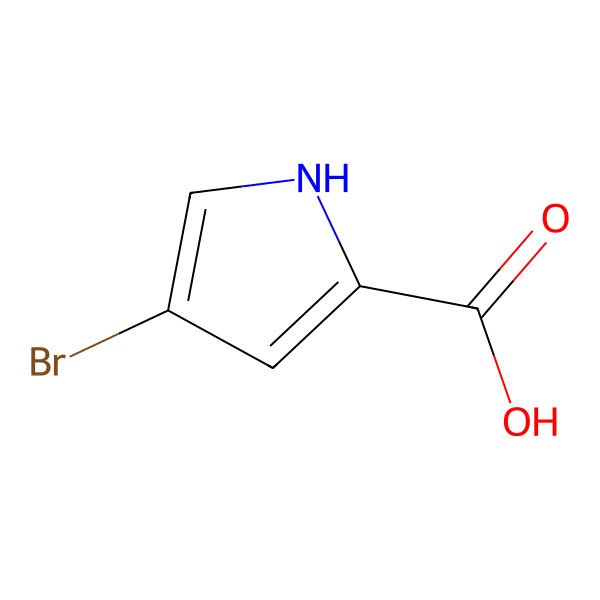 2D Structure of 4-bromo-1H-pyrrole-2-carboxylic Acid
