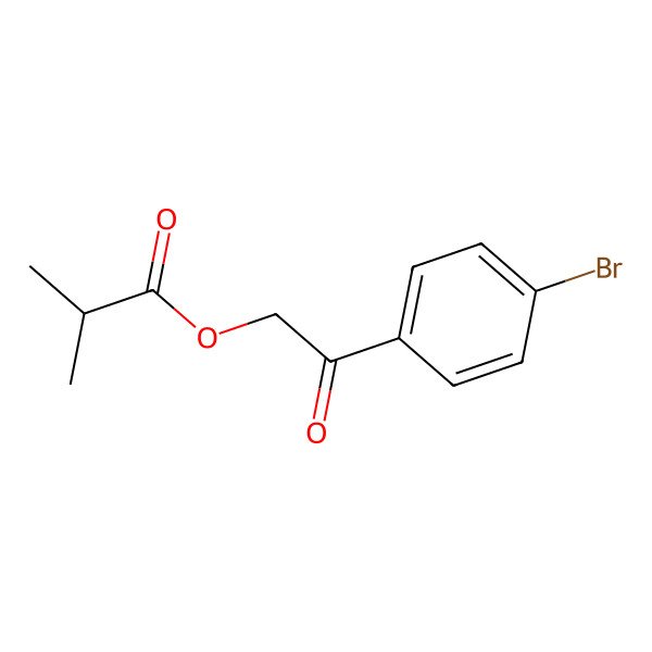 2D Structure of 4-Bromophenacyl isobutanoate