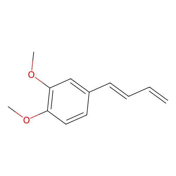 2D Structure of 4-(Buta-1,3-dien-1-yl)-1,2-dimethoxybenzene