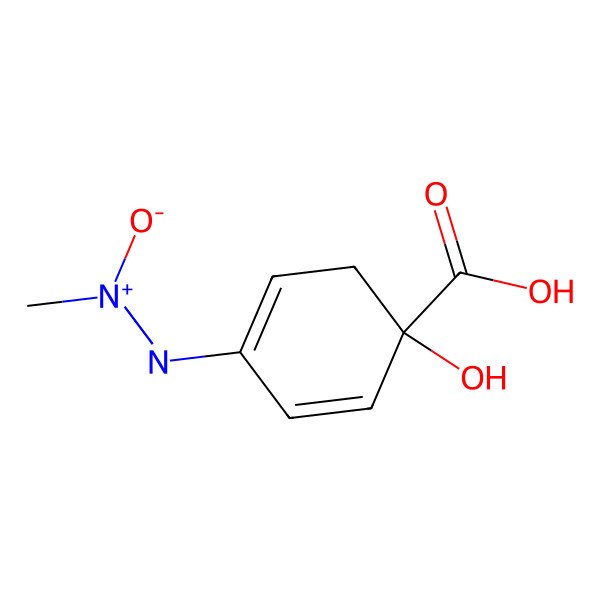 2D Structure of (4-Carboxy-4-hydroxycyclohexa-1,5-dien-1-yl)imino-methyl-oxidoazanium