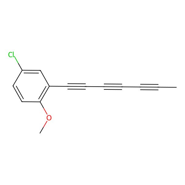 2D Structure of 4-Chloro-2-hepta-1,3,5-triynyl-1-methoxybenzene
