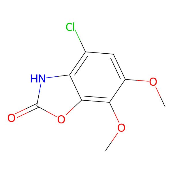 2D Structure of 4-Chloro-6,7-dimethoxy-2-benzoxazolinone