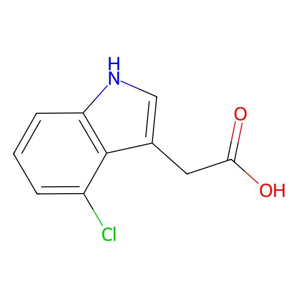 2D Structure of 4-Chloroindole-3-acetic acid