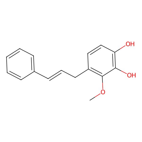 2D Structure of 4-Cinnamyl-3-methoxybrenzcatechin