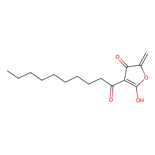 2D Structure of 4-decanoyl-5-hydroxy-2-methylidenefuran-3-one