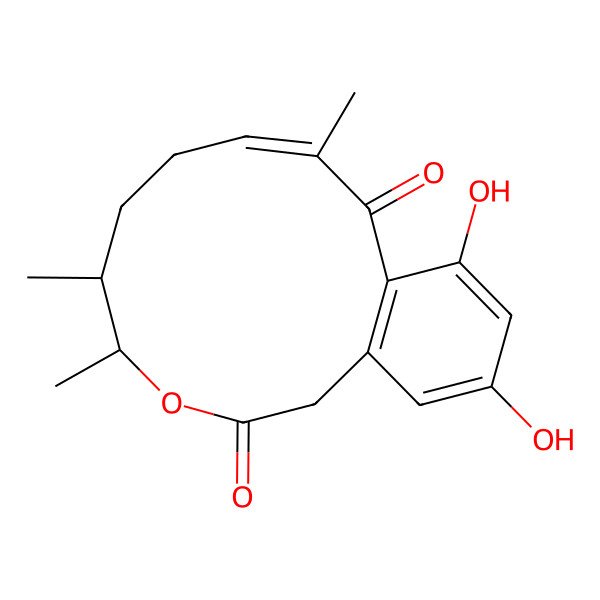 2D Structure of 4-Dechloro-14-deoxy-oxacyclododecindione