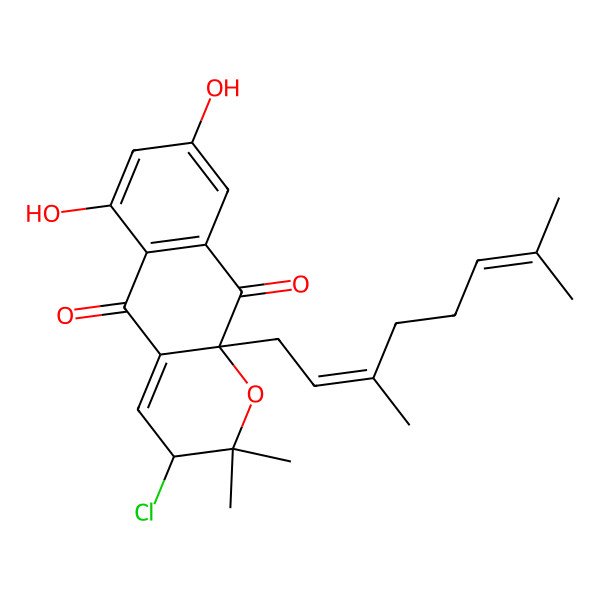 2D Structure of 4-dehydro-4a-dechloronapyradiomycin A1