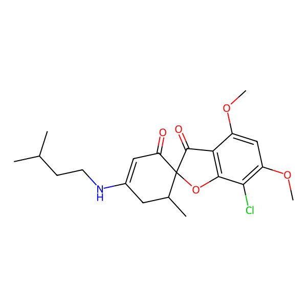 2D Structure of 4'-demethoxy-4'-N-isopentylisogriseofulvin