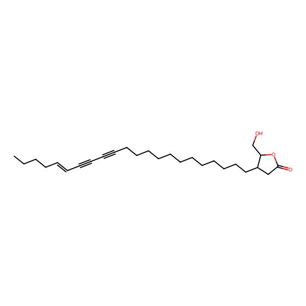 2D Structure of 4-Docos-17-en-13,15-diynyl-5-(hydroxymethyl)oxolan-2-one 2D Structure of 4-Docos-17-en-13,15-diynyl-5-(hydroxymethyl)oxolan-2-one